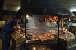 Barbecue Pit in Restaurant