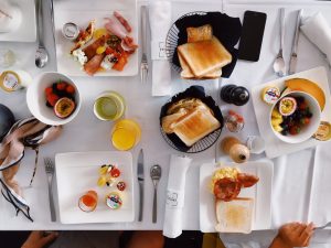 Birds-Eye View of Brunch Table