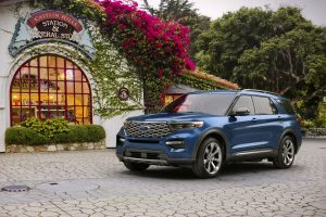 Blue 2020 Ford Explorer Platinum