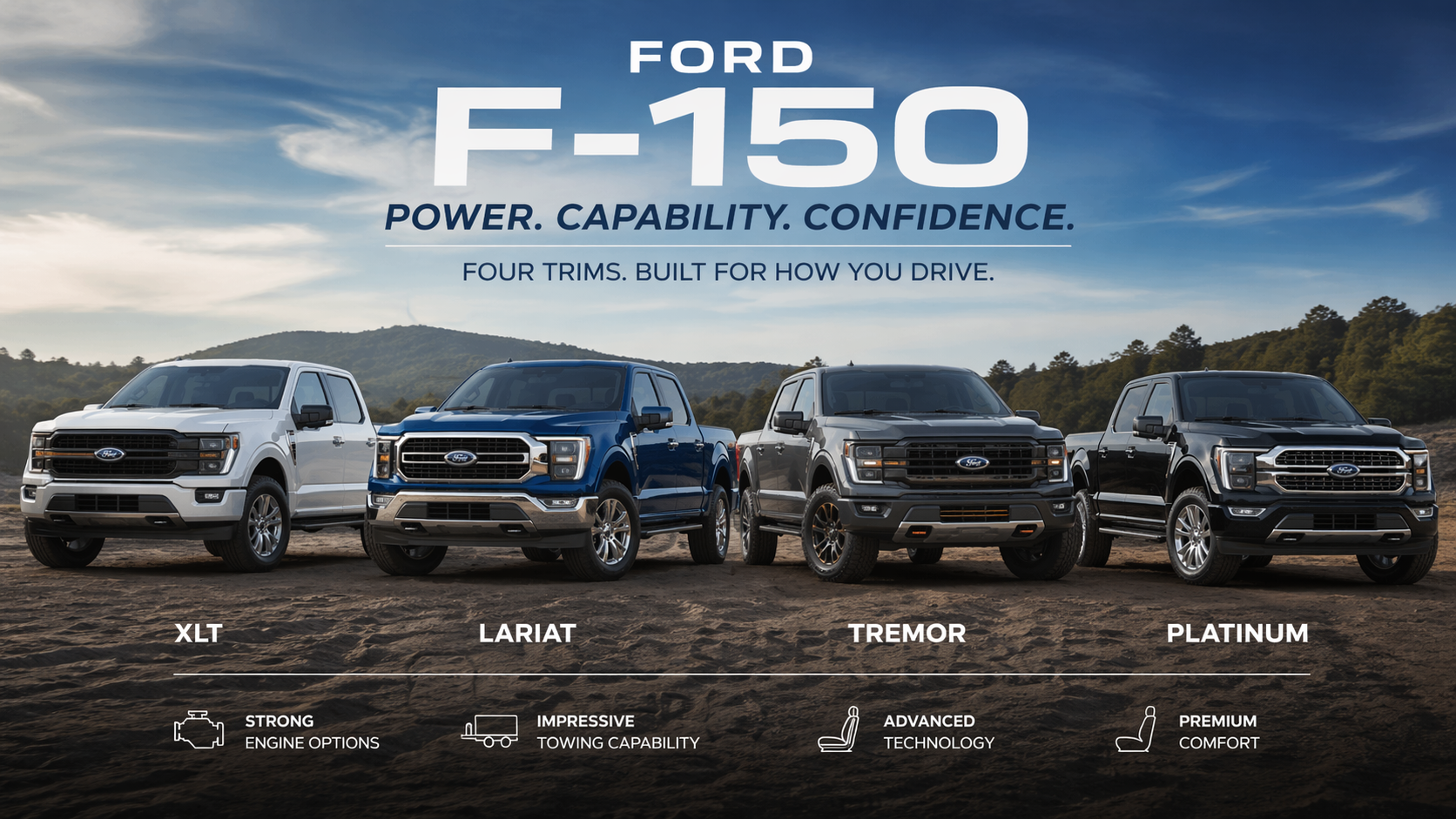 Ford F-150 lineup in Morrison TN - Reddick Brown Ford