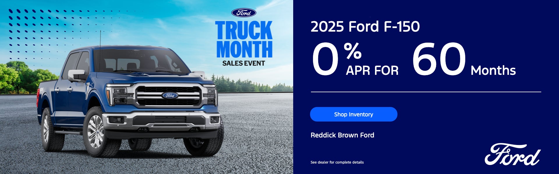 2025 Ford F-150 | 0% APR for 60 months